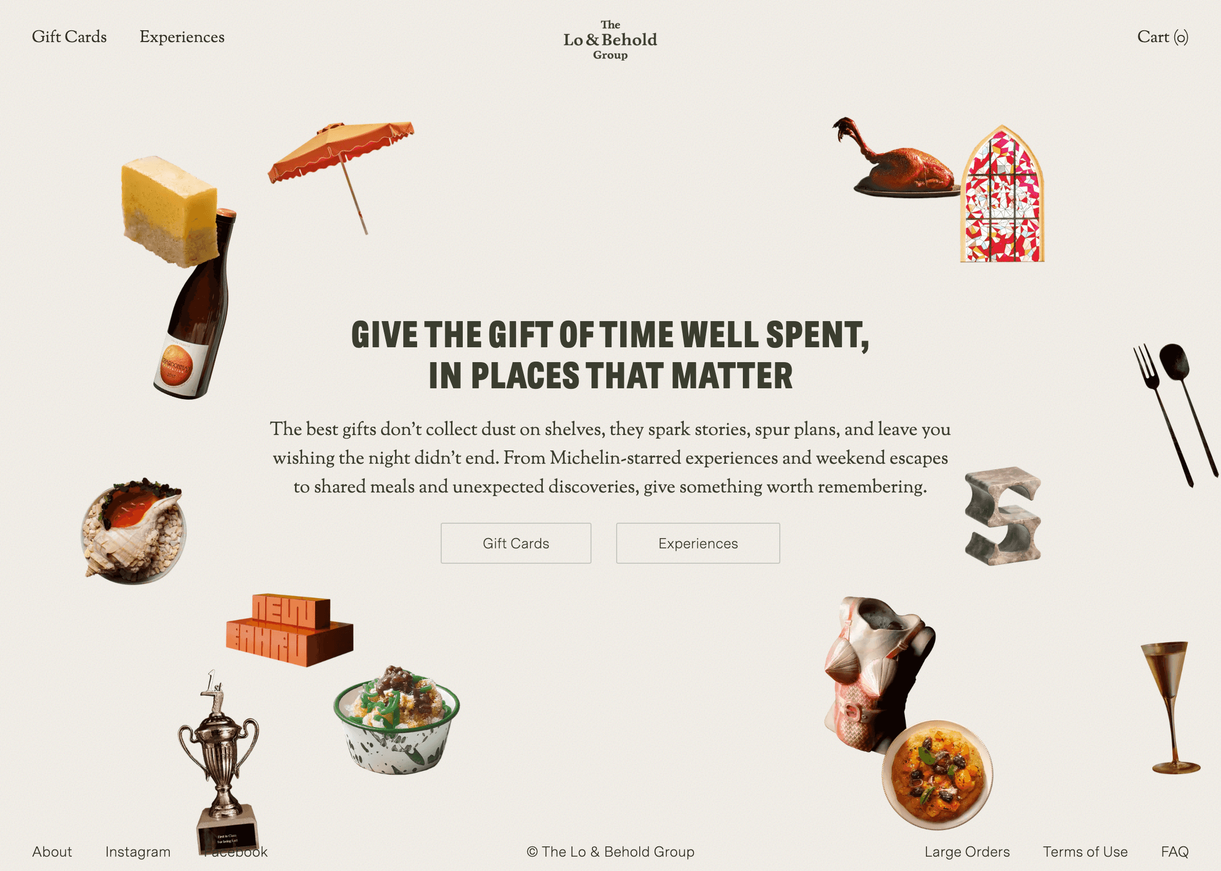 The Lo & Behold Group gift card storefront